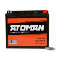 Мото ATOMAN Nano Gel 20 Ач, о/п MGE-20YTX